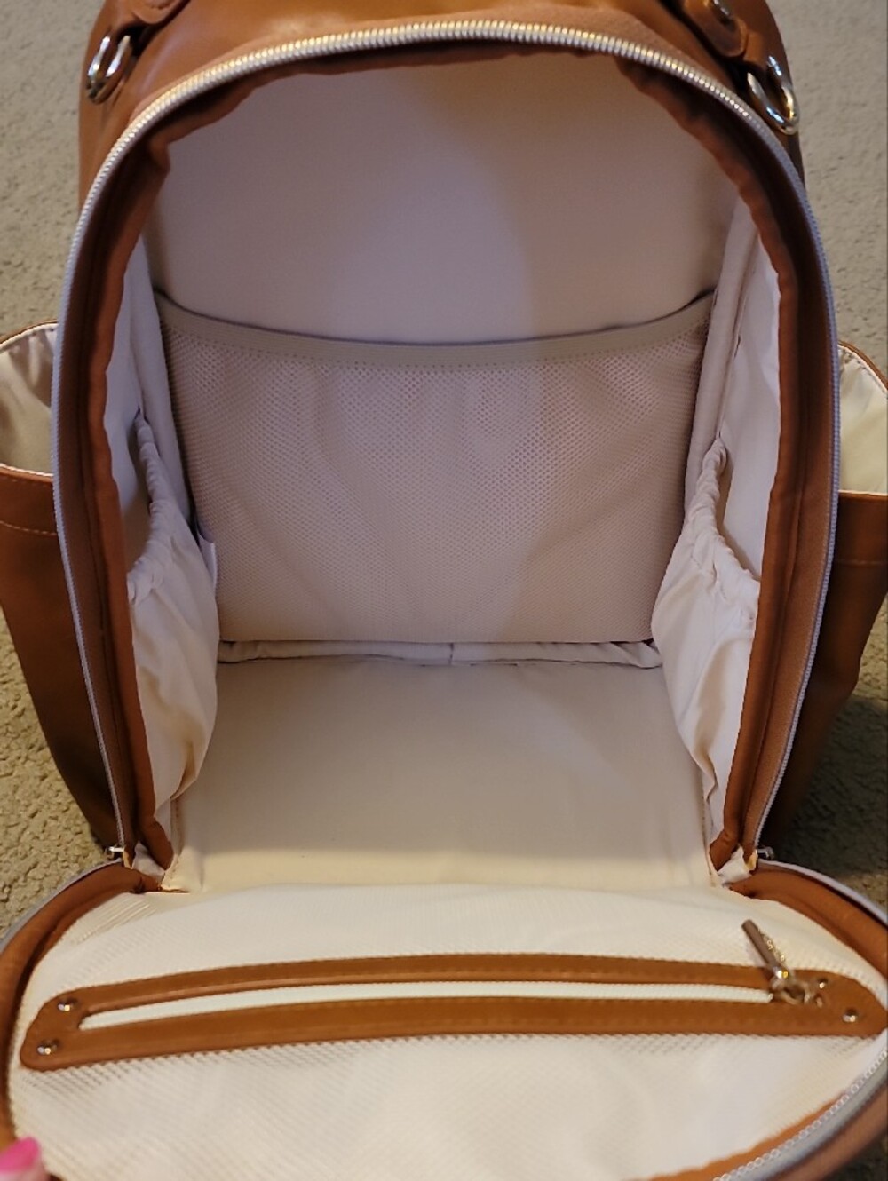 Itzy Ritzy Mini Backpack Cognac - Picture 5 of 6